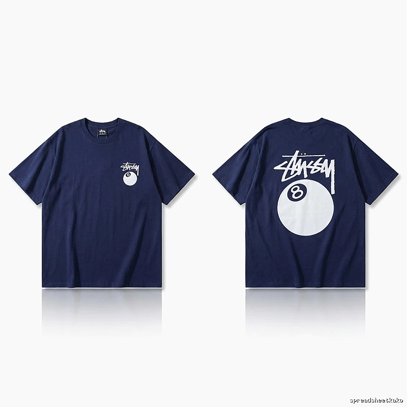 Stussy Billiards Element Minimalist Style T-shirt