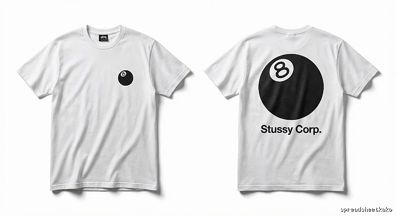 Stussy Billiards Series White T-shirt