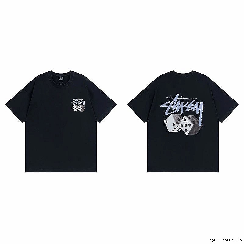 Stussy Black Spider Graphic T-Shirt Layered Outfit Logo