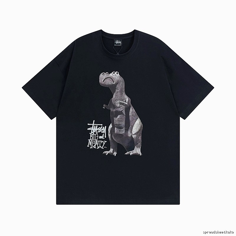 Stussy Black Spider Graphic T-Shirt Visual Accent Logo