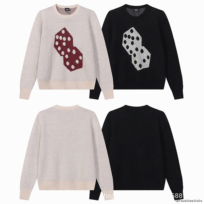 Stussy Black Swirl Graphic SweatShirt Logo Detail