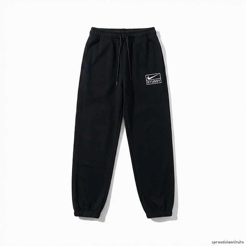 Stussy Co-branded Casual Black Sweatpants