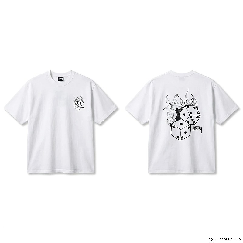 Stussy Dice Print Style White T-shirt