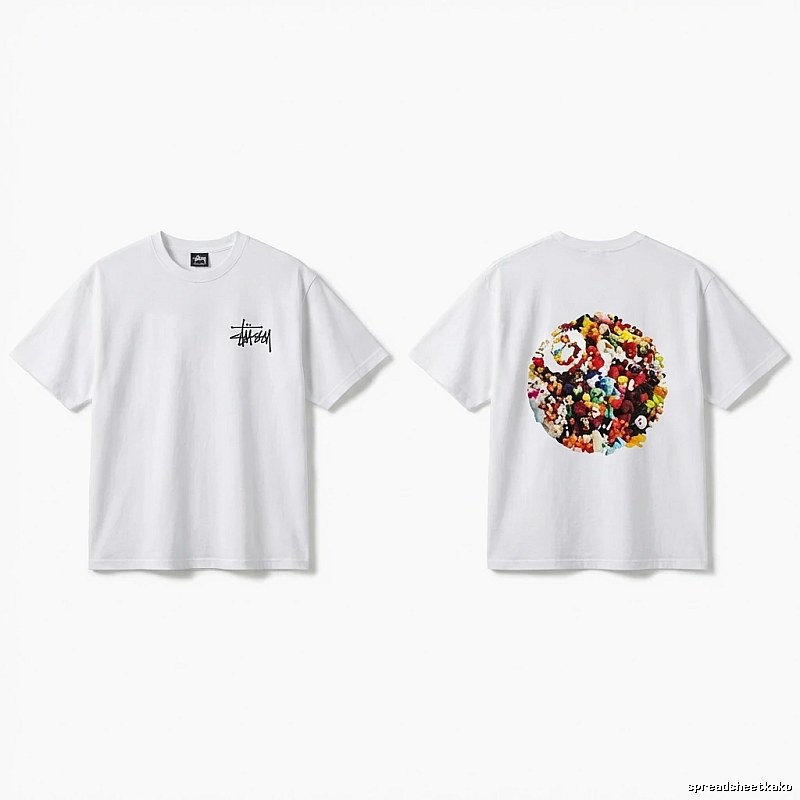 Stussy Graffiti Trendy White T-shirt