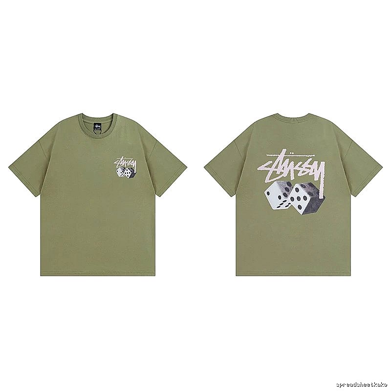 Stussy Green Spider Graphic T-Shirt Everyday Rotation Logo