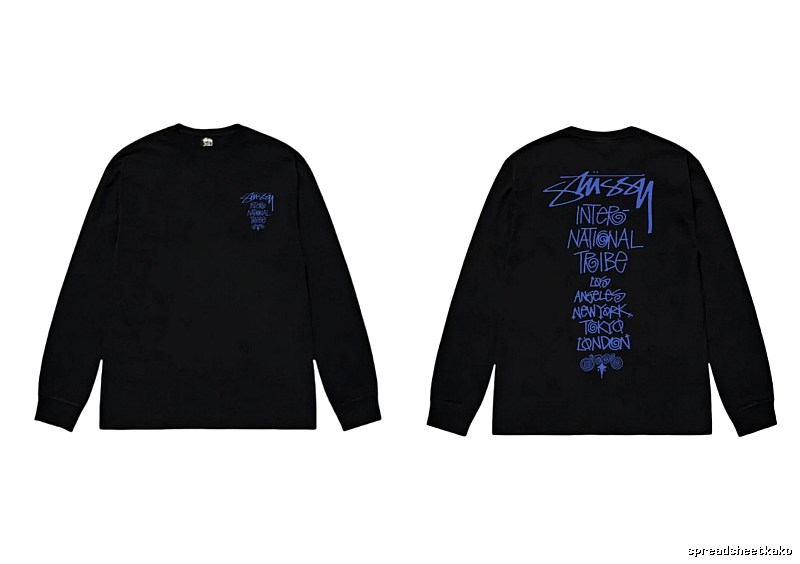 Stussy International Tribal Style Black Long-sleeve