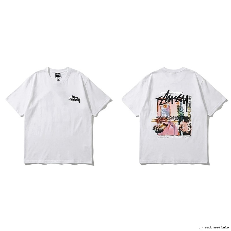 Stussy - printed casual white T - shirt