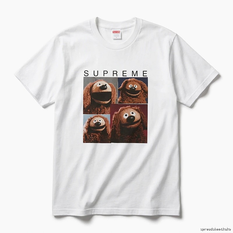 Supreme cartoon print white T-shirt