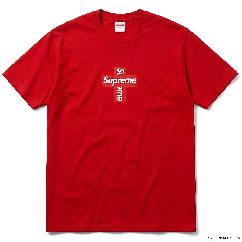 Supreme Cross Simple Style Red Clothes