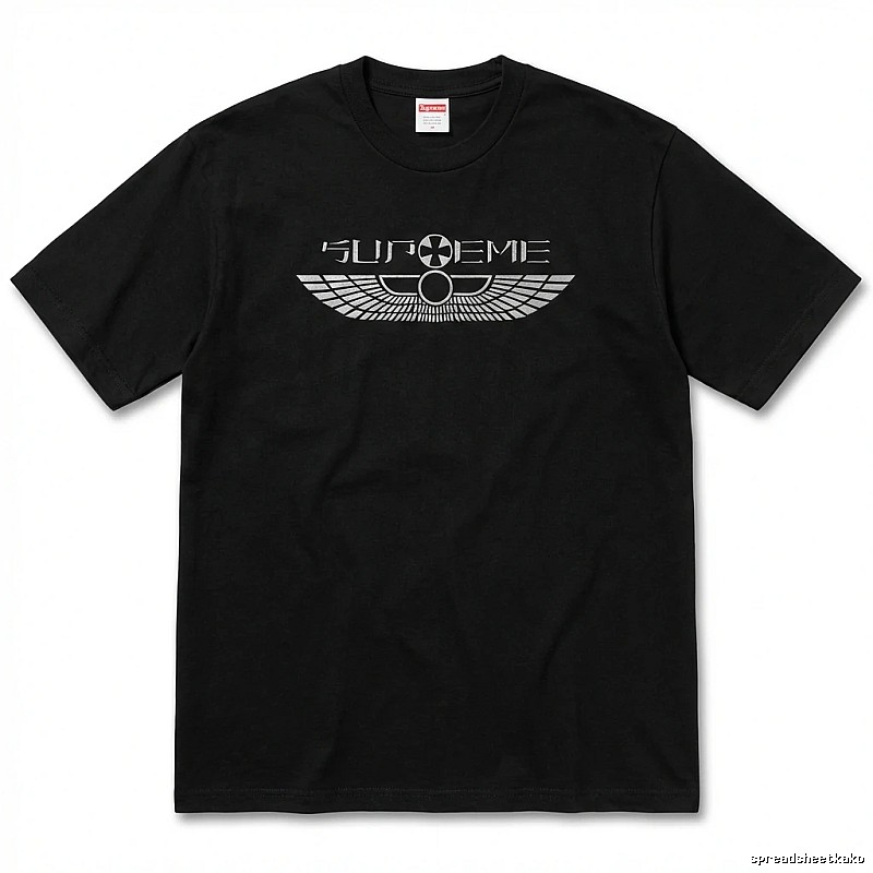 Supreme Flight Series Trendy Cool Black T-shirt