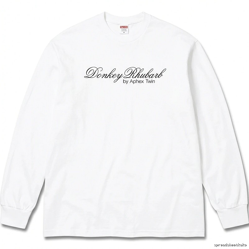 Supreme letter style white long-sleeve
