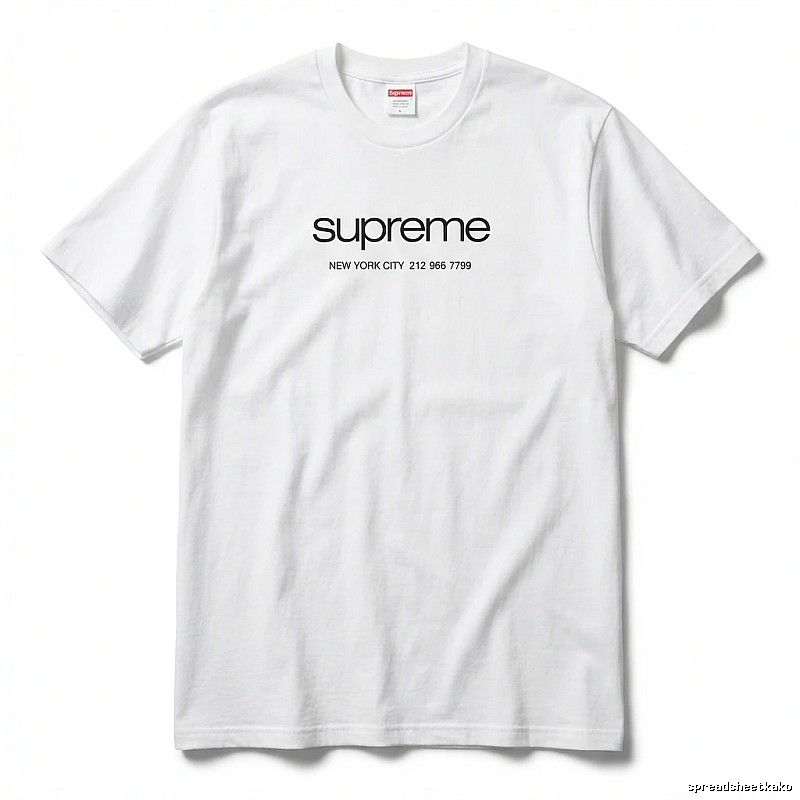 Supreme minimalist style white T-shirt