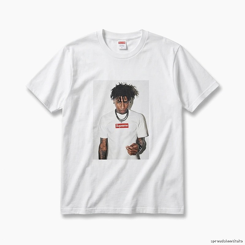 Supreme Portrait Print Style White T-shirt