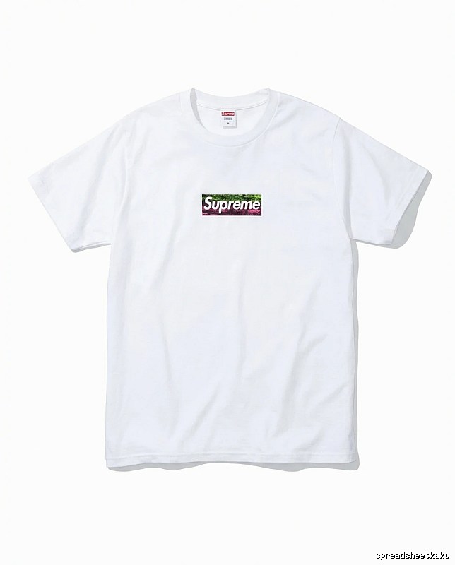 Supreme - printed simple white T - shirt