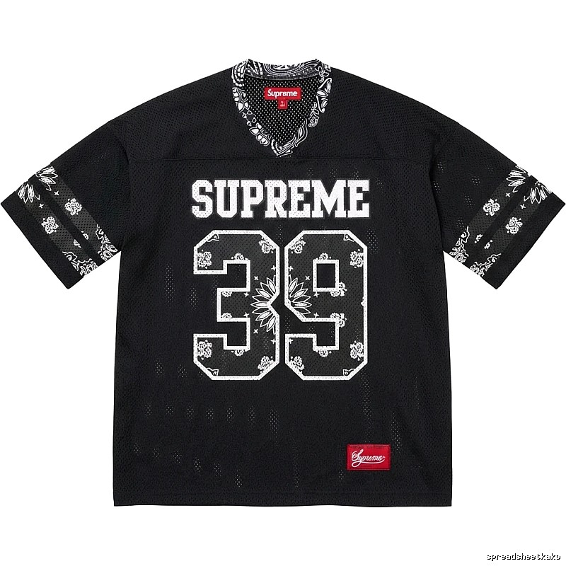 Supreme - printed sporty black T - shirt