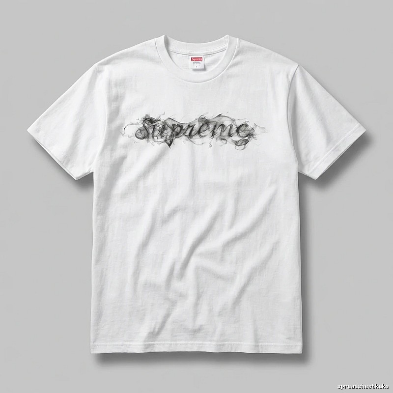 Supreme Smoke Style White T-shirt