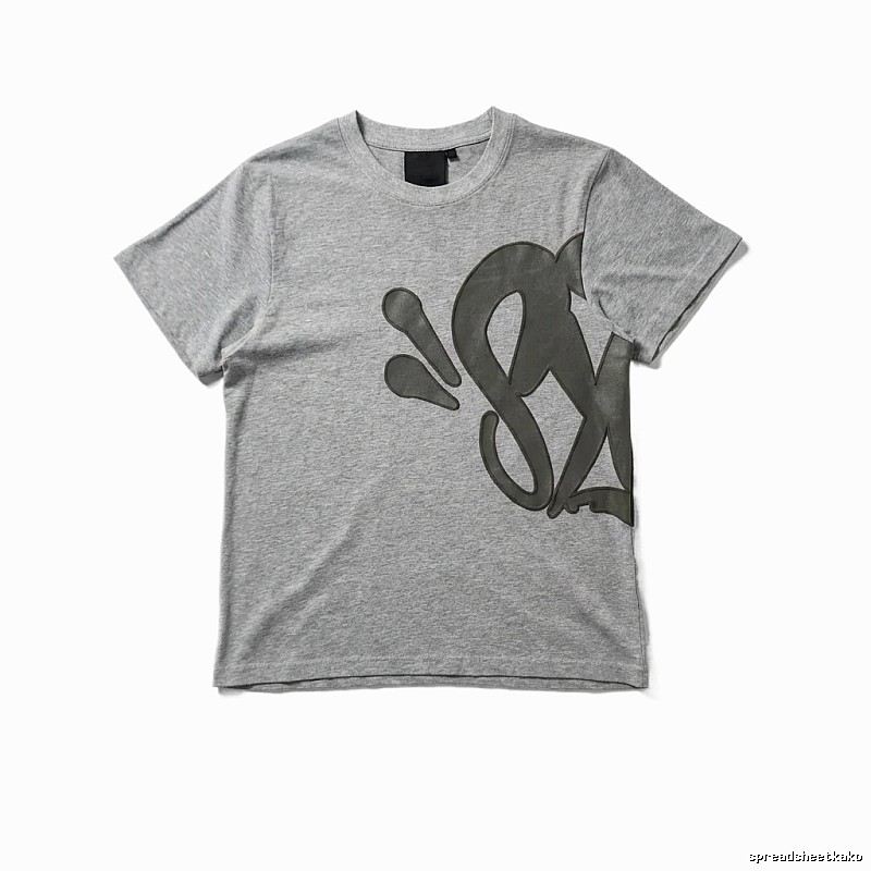 SynaWorld Trendy and Cool Style Gray T-shirt