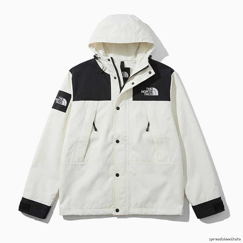 The North Face black-and-white stylish windbreaker
