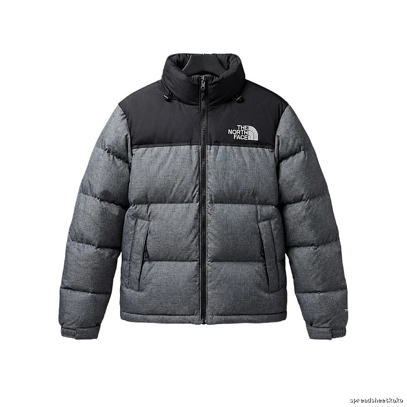 The North Face classic grey-black down jacket