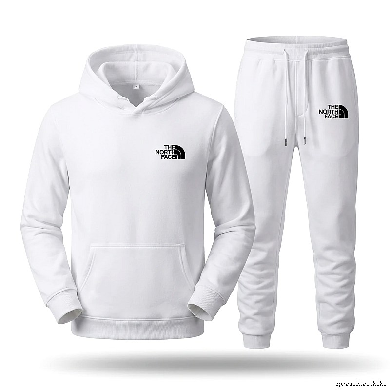 The North Face minimalist style white suit/set/outfit