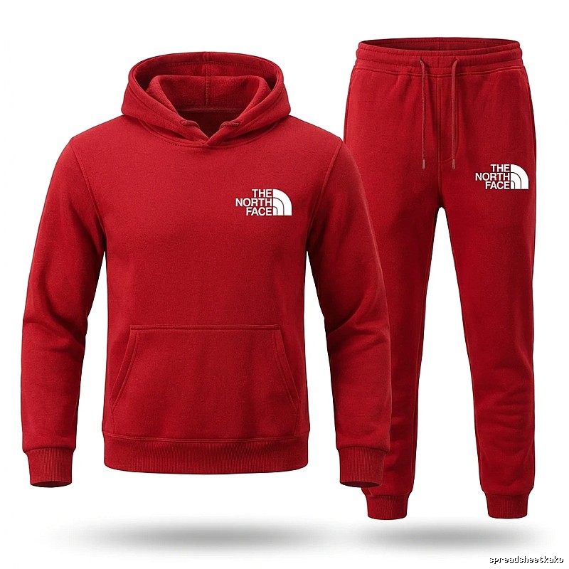 The North Face sporty burgundy suit/set