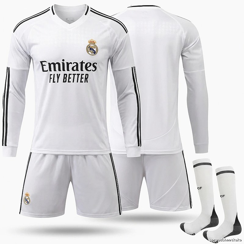 The white sporty jersey of Real Madrid.