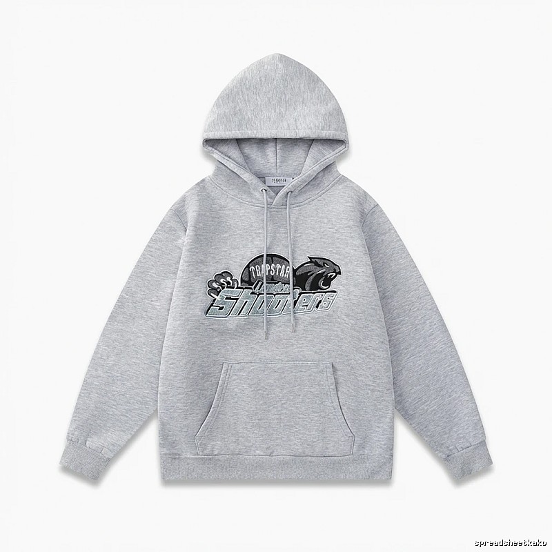 Trapstar - printed casual - style grey hoodie