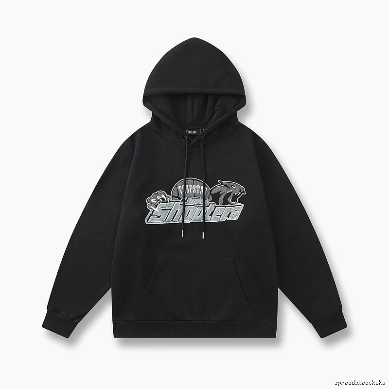 Trapstar - printed trendy and cool black hoodie