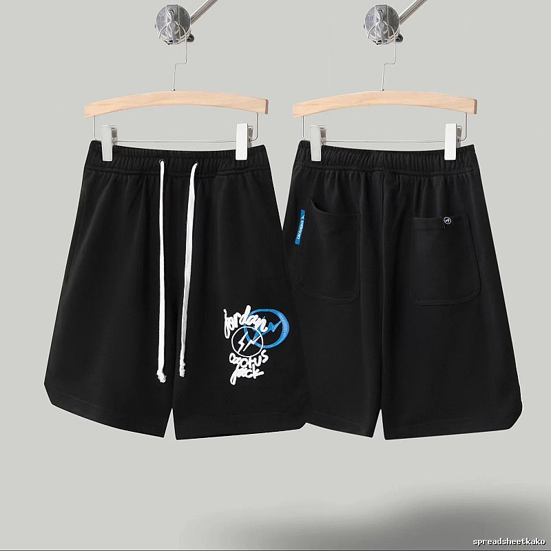 Travis Scott Cactus Jack Street Style Black Shorts