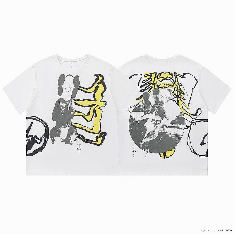 Travis Scott Patterned Graphic T-shirt Brown Travis Scott with Polished Detail