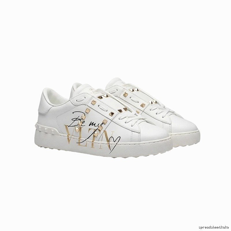 Valentino rivet trendy white shoes