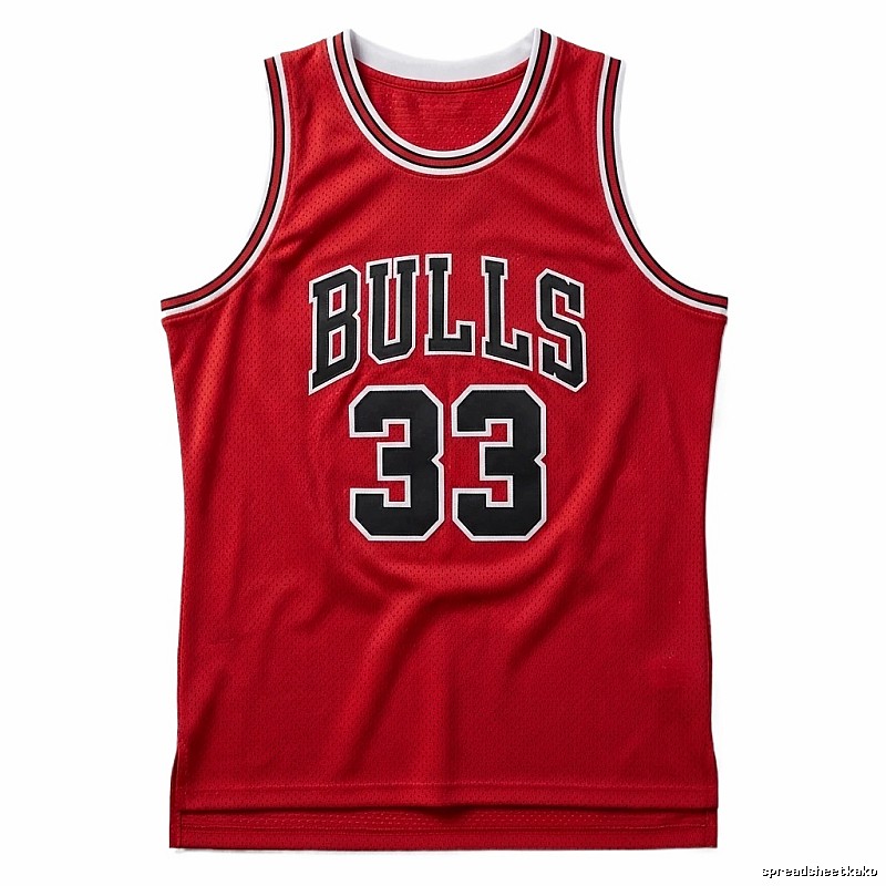 Vintage red jersey of the Michael Jordan.