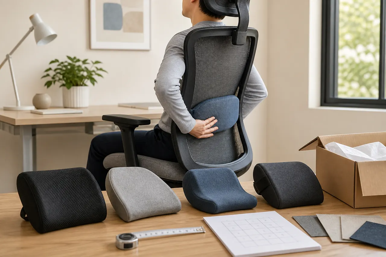 Kako Spreadsheet Guide to Office Chair Lumbar Supports visual guide for kako